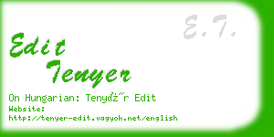 edit tenyer business card